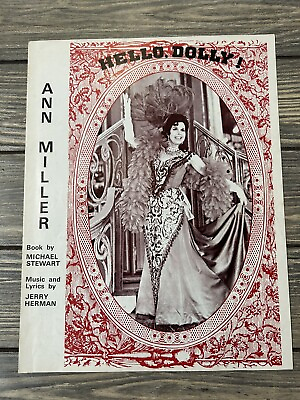 #ad Vintage Hello Dolly Booklet Program Souvenir Ann Miller Book by Michael Stewart $23.99