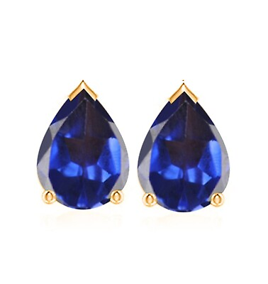 #ad Royal Blue tanzanite earrings in 14K Yellow gold $276.75