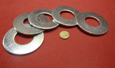 Zinc Steel Round Washer 3.75quot; OD x 1.75quot; ID x .183quot; Thick 5 Pcs #ad $35.09