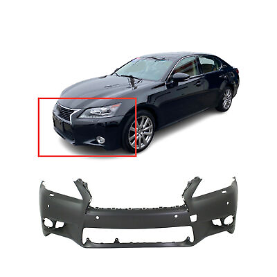 #ad Front Bumper Cover for 2013 Lexus GS350 GS450h w Fog Light Washer Park Aid Holes $129.81