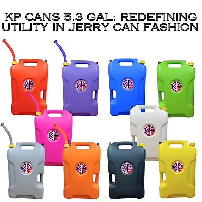 #ad KP Cans 5 Gallon 20L Utility Can Style in 10 Colors Of Choice $42.99