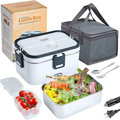 #ad #ad 110V Electric Heating Lunch Box Portable for Car Office Food Warmer Container $25.99