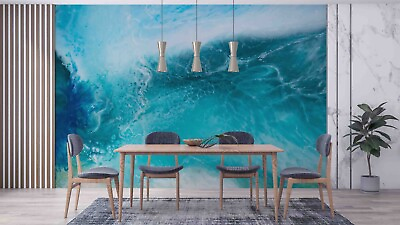 #ad 3D Abstract Blue Ocean Texture Wallpaper Wall Mural Peel and Stick Wallpaper 130 AU $349.99