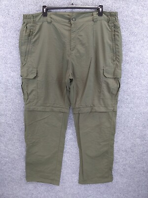 #ad #ad Mountain Warehouse Pants Mens 42 Green Cargo Pants Convertible Pants to Shorts $19.60