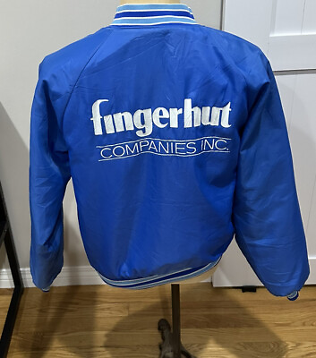 #ad Vintage Fingerhut Companies INC. Blue Satin Lined Jacket Men Adult M $65.00