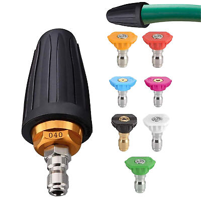 #ad Pressure Washer Tips 8 Pack Pressure Rotating Turbo Washer Nozzle Set $30.99