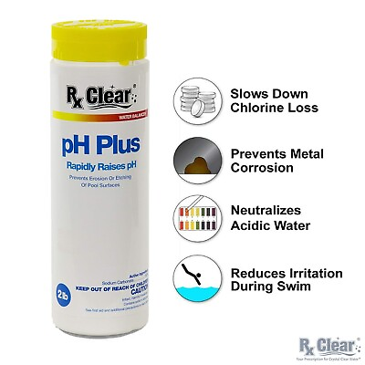 #ad #ad Rx Clear pH Plus Increaser Granular Soda Ash Chemical For Swimming Pool 2 lbs $19.92