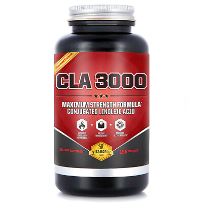 CLA 3000 Max Potency CLA Safflower Oil Weight Supplement 180 Count Vitamorph $21.99
