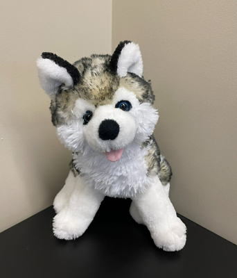 #ad Husky Puppy Dog 12quot; Stuffed Plush Hard Blue Eyes Gray Wolf Snow Sled Arctic $12.99
