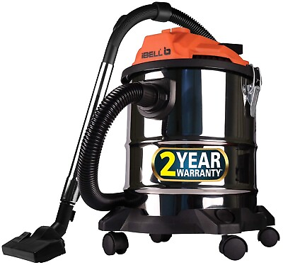 #ad IBELL 2012WB Vacuum Cleaner 20L 1400W Wet amp; Dry For Home Silver Free Ship $324.35