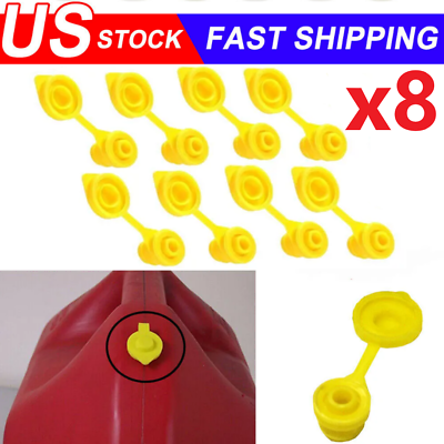 8Pcs Yellow Fuel Gas Can Jug Vent Cap Blitz Wedco Scepter Essence Midwest Eagle #ad $4.62