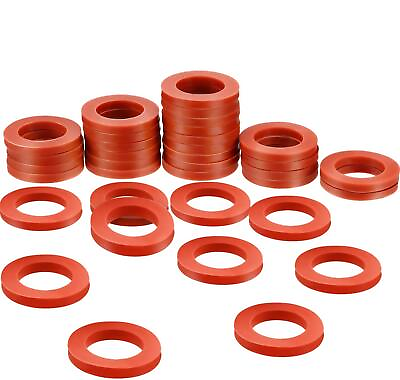 #ad Red Leak Preventing Silicone Washer Gasket for Standard 3 4quot; Garden Hose $8.99