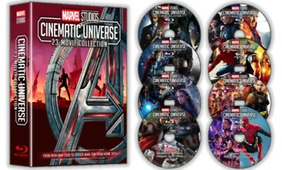 #ad Marvel Cinematic Universe 23 Movie Collection Blu ray 8 Disc New $33.50