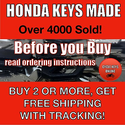 Honda Motorcycle Cut to Code Spare Replacement Keys Made READ INSTRUCTIONS #ad #ad $10.49
