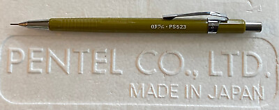 #ad Early Pentel quot;Sharp for Proquot; PS523 0.5 m m Pencil w Metal Clearing Pin NOS $34.99