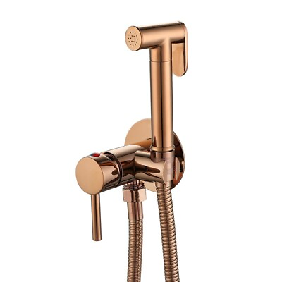 #ad #ad Rose Gold Brass High Pressure Hot Cold Handheld Toilet Sprayer Set Wall Mounted $90.99