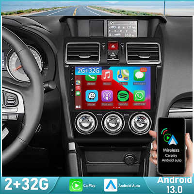 #ad For Subaru Forester xv wrx 2015 2018 Carplay 9quot; Android 13 Car Stereo Radio Gps $152.99