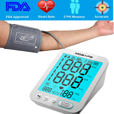 Automatic Digital Arm Blood Pressure Monitor Heart Rate Machine Meter BP Cuff $32.99