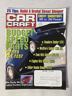 #ad #ad 1999 July Car Craft Magazine Budget Speed Parts Put To The Test CP374 $22.39