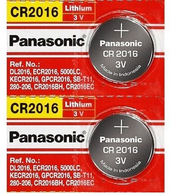 #ad 2 x PANASONIC CR 2016 CR2016 CR 2016 LITHIUM COIN CELL Button Battery Exp 2030 $2.14
