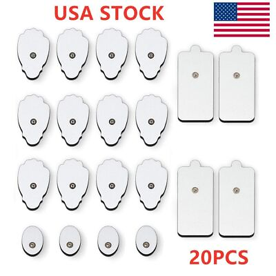 #ad #ad 20PCS Electrode Pads Large Snap Replacement Tens For Electrode Pulse Massager $9.99