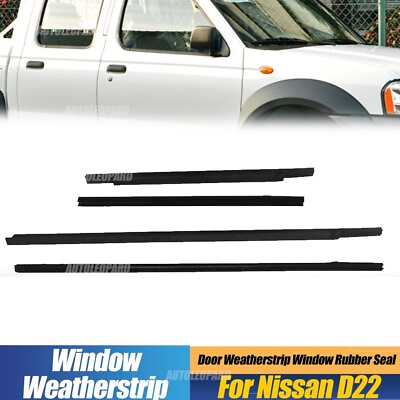 #ad 4Pcs door window weatherstrip glass pressure strip sealing strip for Nissan D22 $62.99