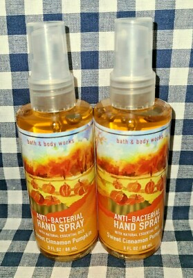 #ad 2 Pack Sweet Cinnamon Pumpkin Anti Bacterial Spray Sanitizer Bath amp; Body Works $20.00