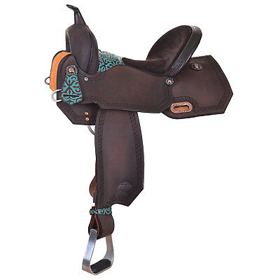 #ad High Horse Madison Barrel Saddle 14.5quot; 15” 16quot; Reg or Wide Tree Turquoise #6229 $1795.00