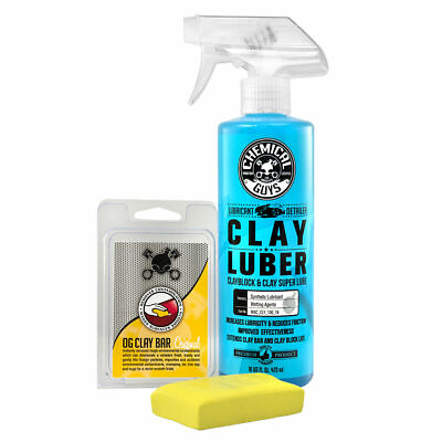 #ad Chemical Guys CLY 113 Clay Bar amp; Luber Synthetic Lubricant Kit Light Medium $24.99