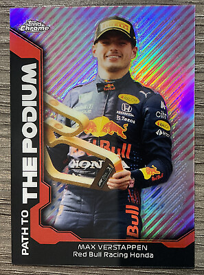 #ad 2021 Topps Chrome Formula 1 Red Bull Racing Honda Max Verstappen #PTP MV 🔥 $9.99