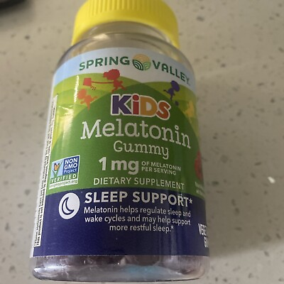 #ad Spring Valley Kids Melatonin Dietary Supplement Gummies Raspberry 1 mg 60 Ct $8.00