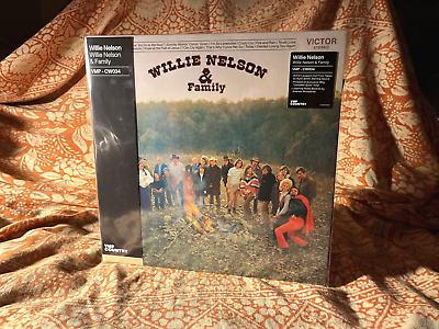 #ad SEALED Willie Nelson Family ORANGE BROWN CREAM vinyl VMP haggard coe country $47.99