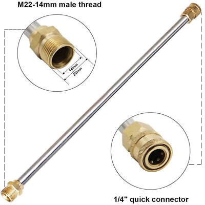 #ad 1 4 Inch High Pressure Washer Extension Wand Quick Connect Power Washer Lance $11.99