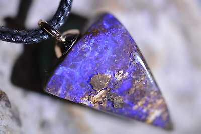 #ad 17ct 20x15x8 Top 5* Purple Broadflash Koroit Boulder Opal Kette Australi gem EUR 270.00