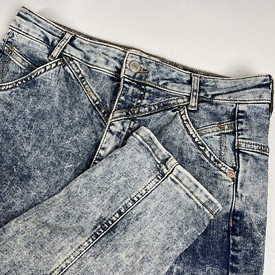 #ad Free People Jeans Women#x27;s Size 31 Acid Wash Skinny $18.95