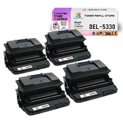 #ad 4Pk TRS 3302045 Black Compatible for DELL 5330 DN Toner Cartridge $330.99
