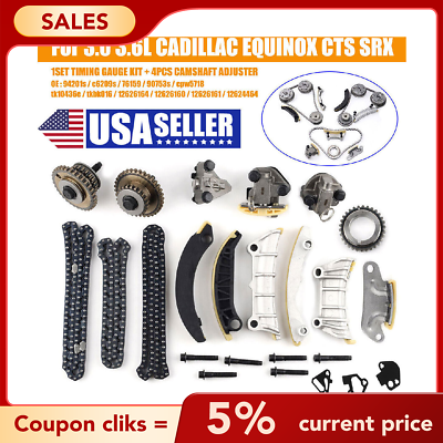 #ad #ad COMPLETE KIT TIMING CHAIN 4VVT CAM PHASER INTamp; EXH for 3.0 3.6L EQUINOX CTS USA $239.99