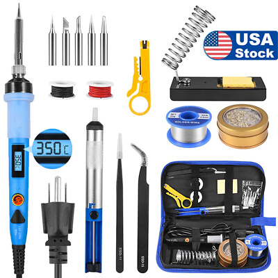 80W Electric Soldering Iron Welding Gun Tool Kit Solder Wire Desoldering Pump US #ad #ad $12.99