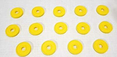 #ad 14 LOT TINKERTOYS REPLACEMENT PIECE PART PLASTIC YELLOW WASHER CONNECTORS $11.24