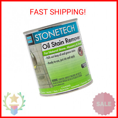 #ad STONETECH Oil Stain Remover Cleaner for Natural Stone Grout amp; Masonry 1 Pint $32.69