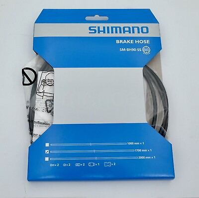New Shimano Hydraulic Disc Brake Hose SM BH90 SS Black 1700mmn $28.95