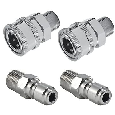 #ad Pressure Washer Quick Connect 3 8 Inch Pressure Washer Fittings Adapter Set... $29.03