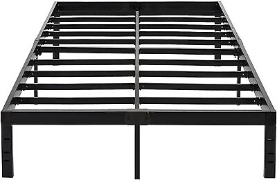 #ad Queen Size Bed Frame 18 Inch Tall High Max 1000 Pound Steel Queen Black $109.11