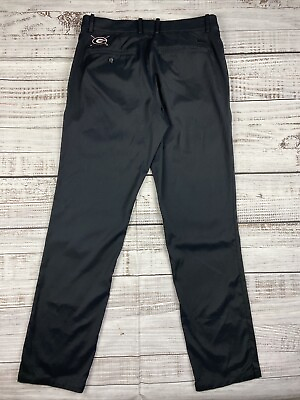 Nike Pants 32x32 Black Dri Fit Golf Straight Leg Flat Front UGA Georgia Patch #ad $39.99