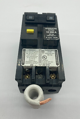 #ad Homeline HOM220GFI 2 Pole 20 Amp 120 240VAC Plug In HOM GFCI GFI Circuit Breaker $57.00