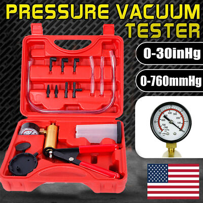 #ad Hand Held Brake Fluid Bleeder Vacuum Pressure Pistol Pump Tester Kit Carry Box $21.99