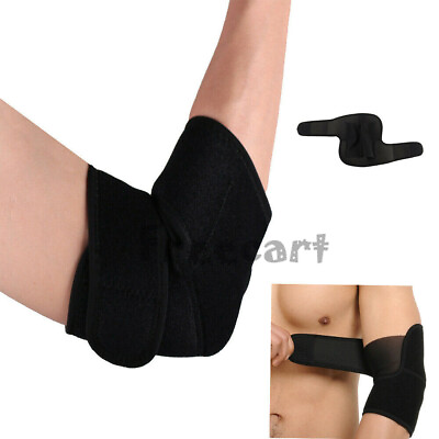 #ad Elbow Sleeve Brace Wrap Adjustable Support Arm Arthritis Tendonitis Pain Relief $5.63