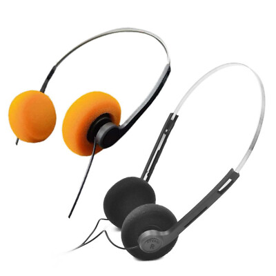#ad Retro Foam On Ear Headphones Lightweight Digital Stereo Headphone $6.48