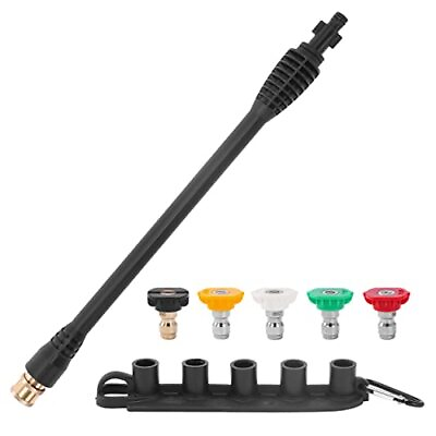 #ad FIXFANS Pressure Washer Wand Replacement with 5 Spray Nozzles and 1 Tips Hold... $29.08