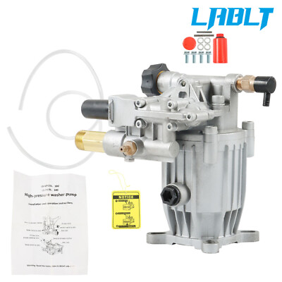 #ad LABLT Pressure Washer Pump 3 4 HorizShaft MAX 3000 PSI 2.5 GPM Oil Sealed $73.89